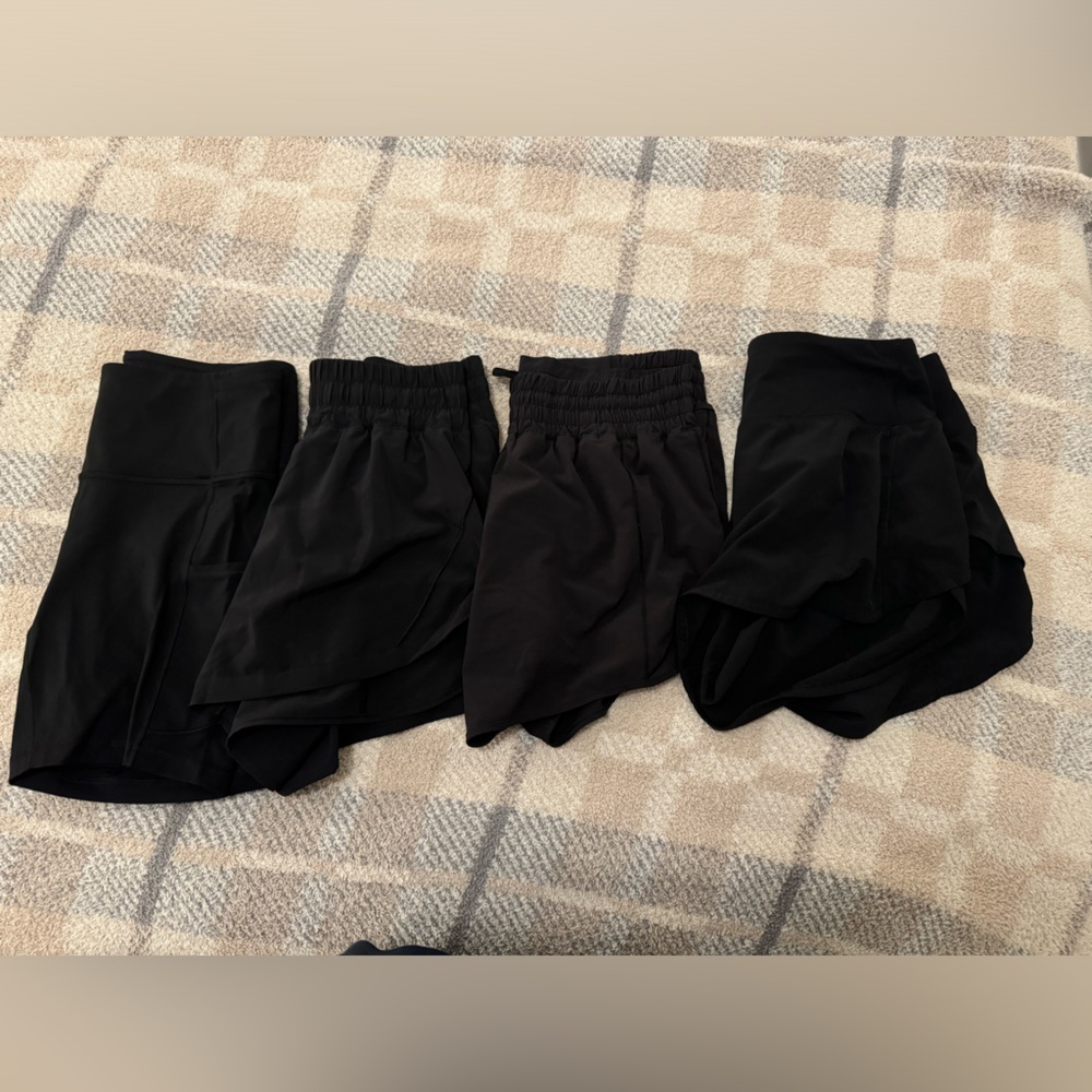 4 Pairs Lululemon Shorts Size 6!